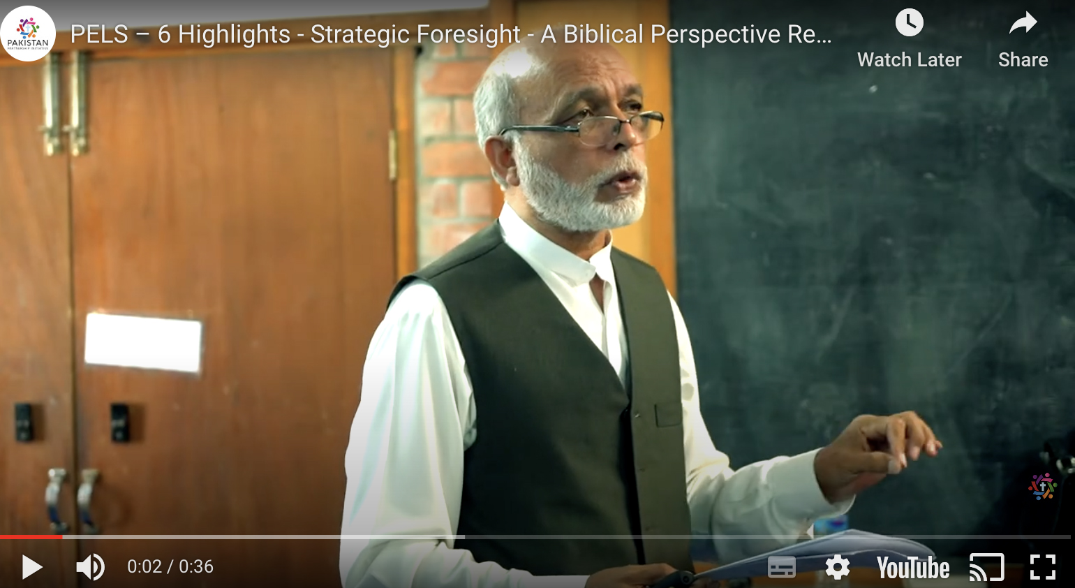 PELS – 6 Highlights - Strategic Foresight - A Biblical Perspective Rev Ashkenaz Asif