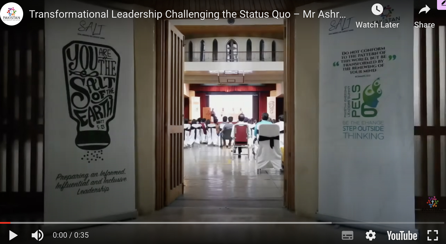 Transformational Leadership Challenging the Status Quo – Mr Ashraf Mall